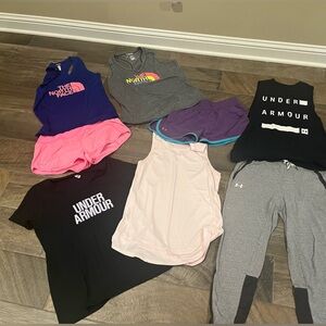 8 piece Under Armour and North Face Medium Lot